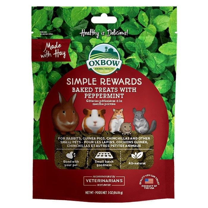 Oxbow Simple Rewards Treats (Rabbits, Guinea Pigs, Chinchilla) Baked Apple, banana