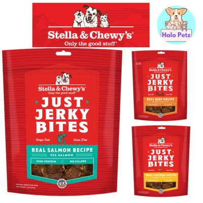 Stella & Chewy's Just Jerky Bites Dog Treats 6oz | Single Ingredient Freeze-Dried Raw