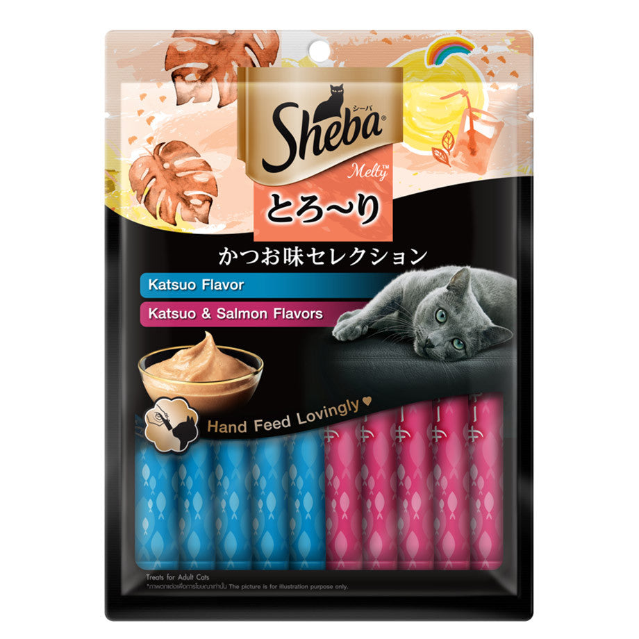 Sheba Melty Cat Treats 20 Sticks | Moochie Purée 25 Sticks | Lickable Cat Treats Bundle