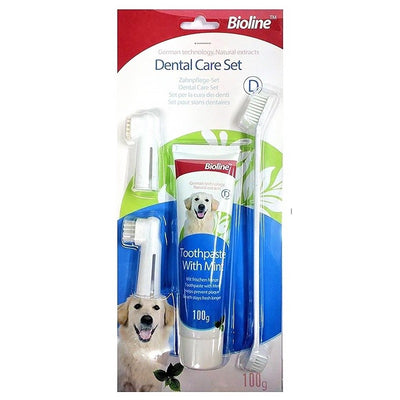 Bioline Dental Dog Care Set 100g | Mint | Orange