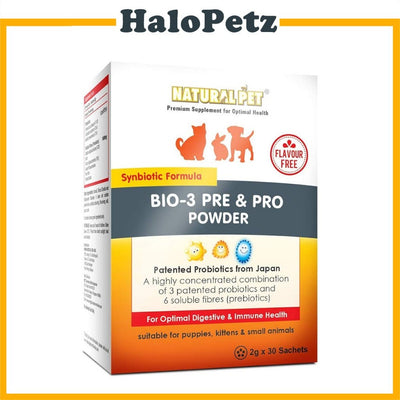 Natural Pet BIO-3 Pre & Pro Powder (Flavour Free) 2g x 30s
