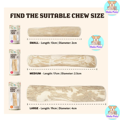 Singapaw Natural Coffee Wood Chew | Dog | Dental