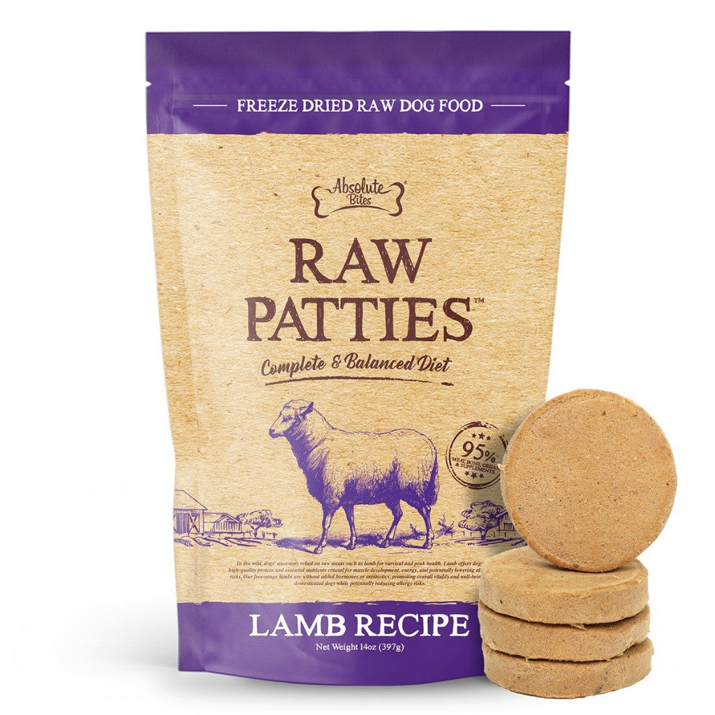 Absolute Bites Freeze Dried Raw Patties Dog Food 14oz