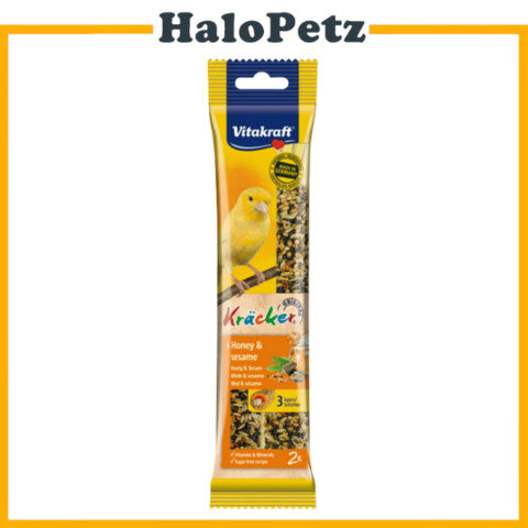 Vitakraft Kracker Bird Treats | Honey & Sesame Canary, Apricot & Fig Budgerigar