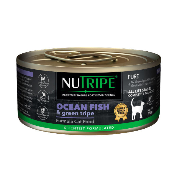 Nutripe Cat Pure with Green Tripe Can Food 95g