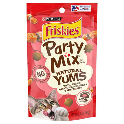 Friskies Party Mix Natural Yums Cat Treats 60g Tuna, Chicken, Salmon