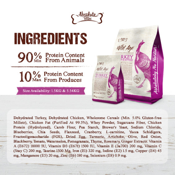 Absolute Bites Cat Wild Age Dry Food | Life Stage Nutrition for Cats