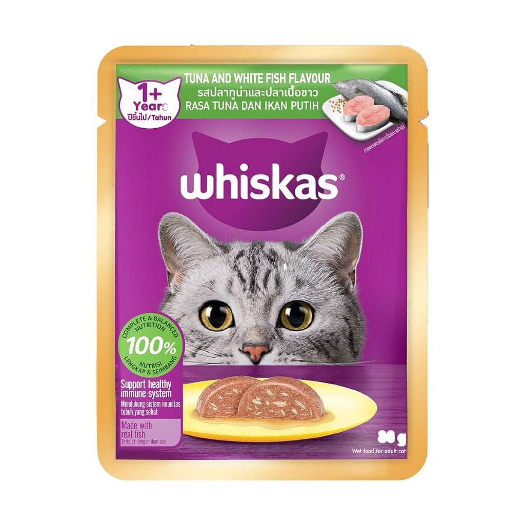 Whiskas Cat Pouch 80g | Senior  Kitten | Adult | Junior | Senior | Tasty Mix | Mackerel Tuna Chicken Salmon