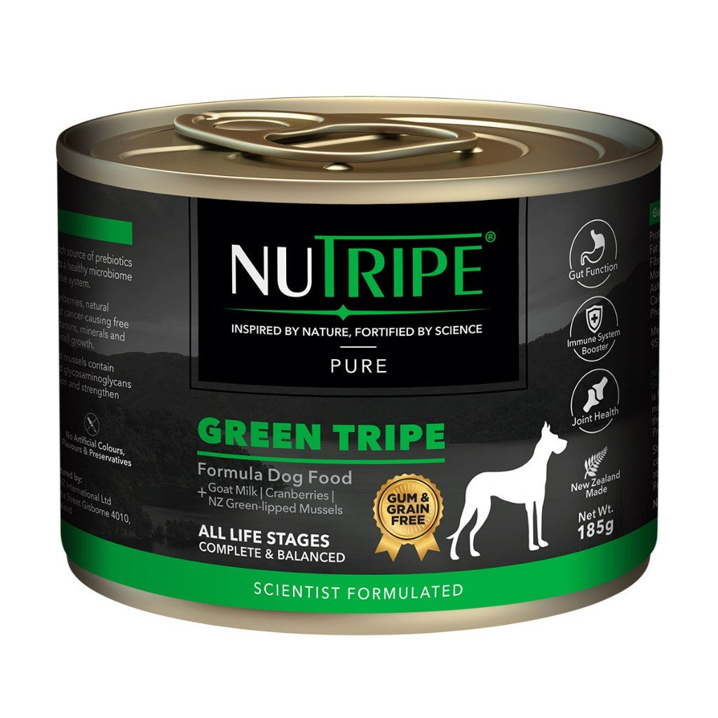 Nutripe Pure with Green Tripe Dog Wet Food 185g