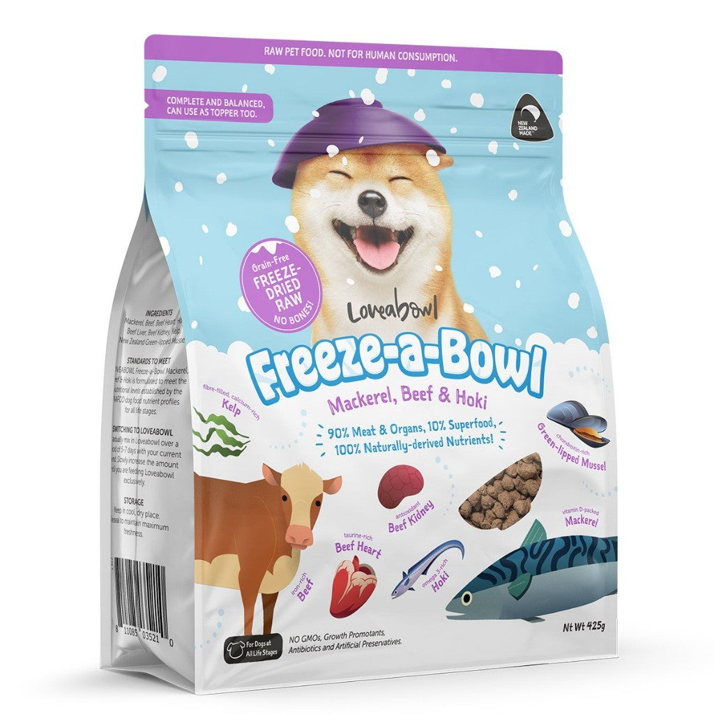 Loveabowl Freeze-a-Bowl Freeze Dried Dog Food 425g