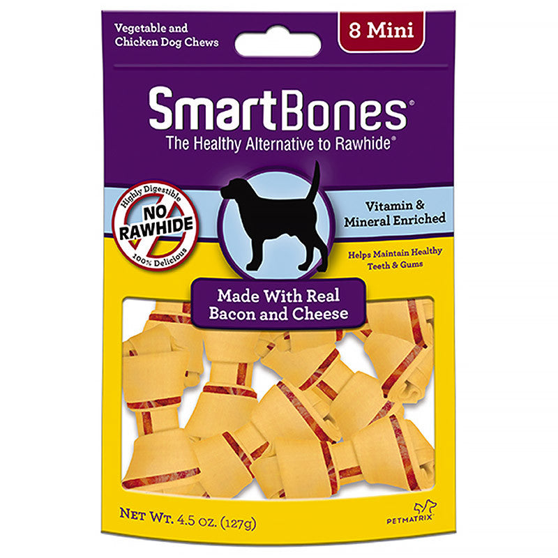 Smartbones Classic Bone Chew | Chicken, Bacon Cheese |Peanut Butter, Dental, Grain Free Holistic