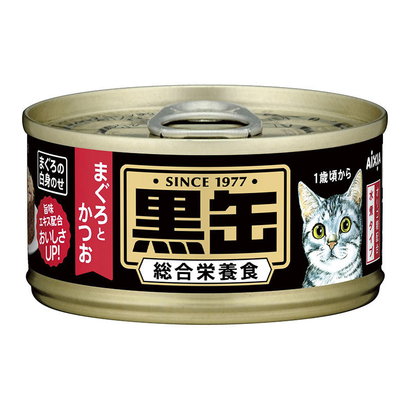 Aixia Kuro-can Wet Cat Foods 80g - Tuna Skipjack | Chicken | Beef Heart | Salmon