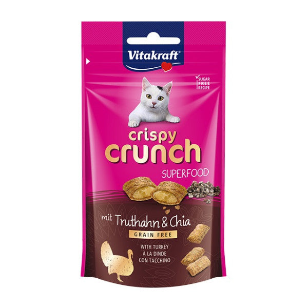 Vitakraft Cat Yums & Crispy Crunch Treats Snacks -Salmon Chicken Cat Grass | Dental Care, Anti-Hairball, Cheese, Salmon