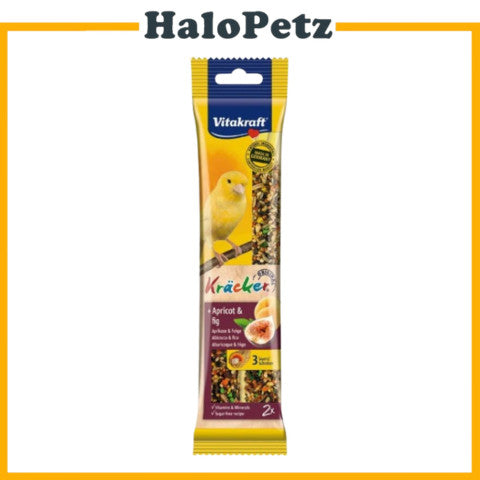 Vitakraft Kracker Bird Treats | Honey & Sesame Canary, Apricot & Fig Budgerigar