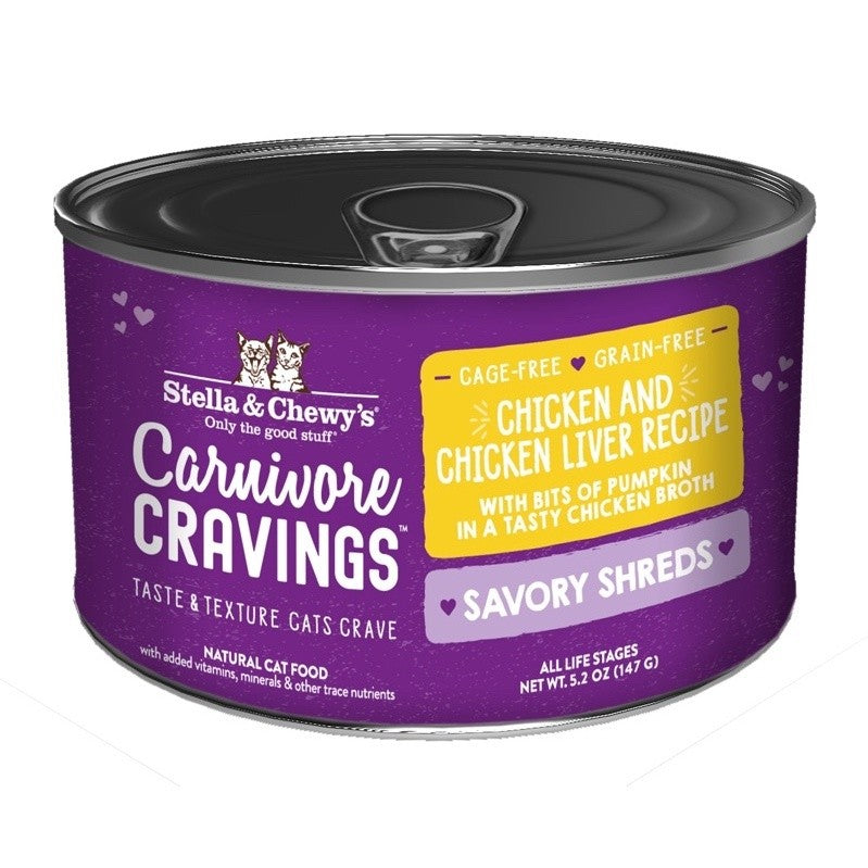 Stella & Chewy’s Carnivore Cravings Purrfect Pate or Savory Shreds Wet Canned Food