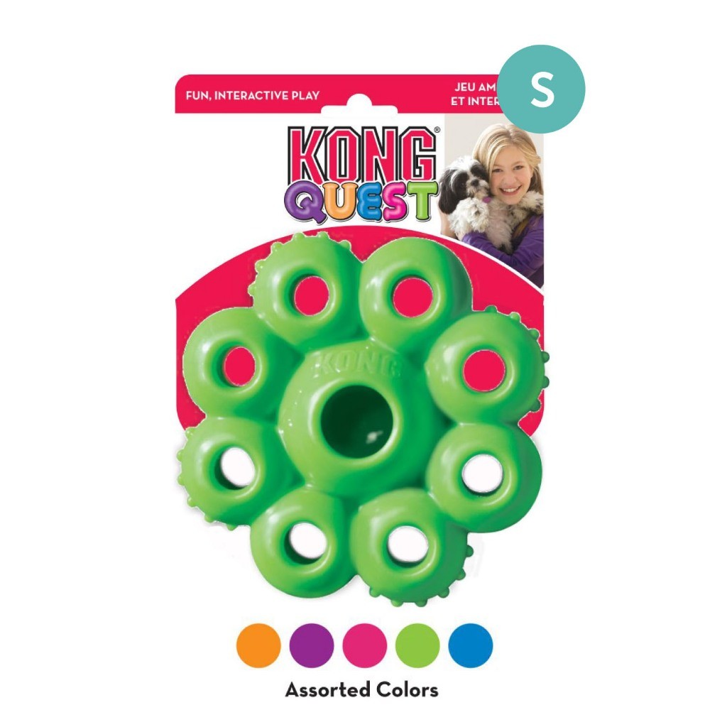 Kong Interactive Treat Dispenser Dog Toy | Rewards | Replay | Gyro | Bamboo | Wobbler | Bone (Random Color)