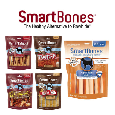 Smartbones Chewing Stick -Twist, Wrapped Stick, Dental, Hip & Joint