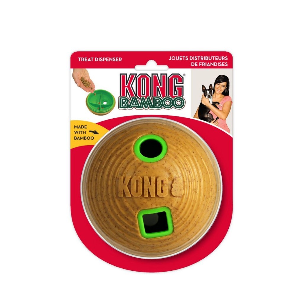 Kong Interactive Treat Dispenser Dog Toy | Rewards | Replay | Gyro | Bamboo | Wobbler | Bone (Random Color)