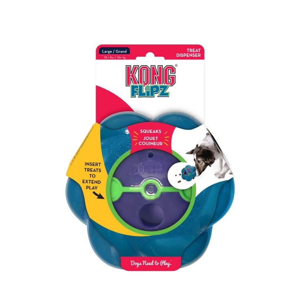 Kong Interactive Treat Dispenser Dog Toy | Rewards | Replay | Gyro | Bamboo | Wobbler | Bone (Random Color)