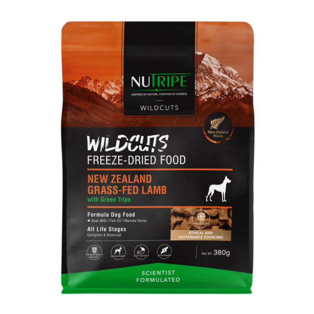 Nutripe WildCuts Freeze-Dried with Green Tripe Dog Food 380g