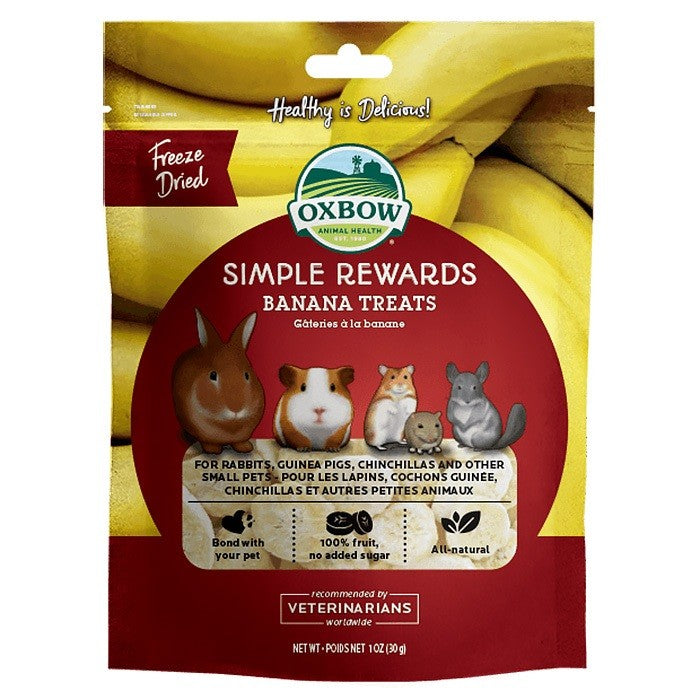 Oxbow Simple Rewards Treats (Rabbits, Guinea Pigs, Chinchilla) Baked Apple, banana