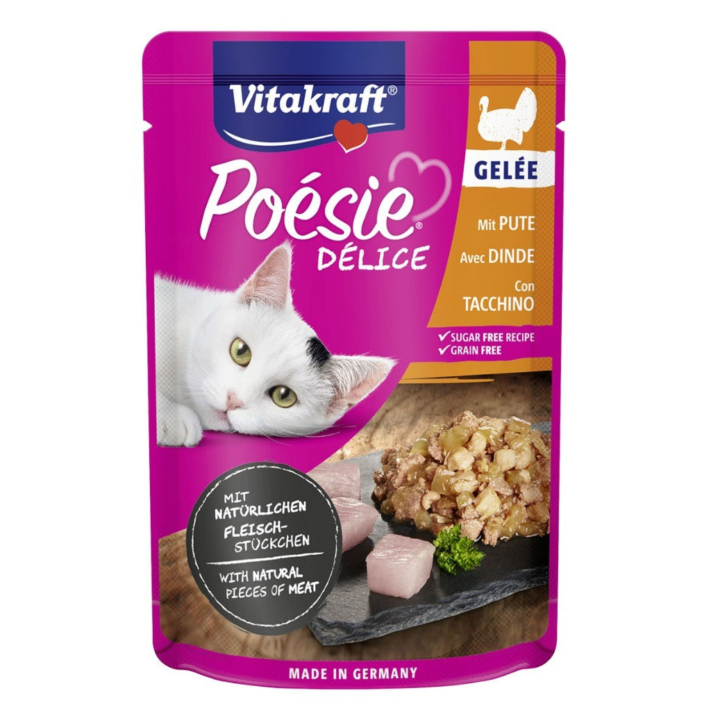 Vitakraft Poesie Delice Pouch 85g | Cat Complete Wet Food | Sauce | Jelly