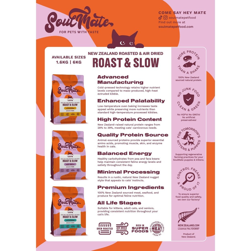 SoulMate Roast & Slow Baked and Air Dried Cat Food