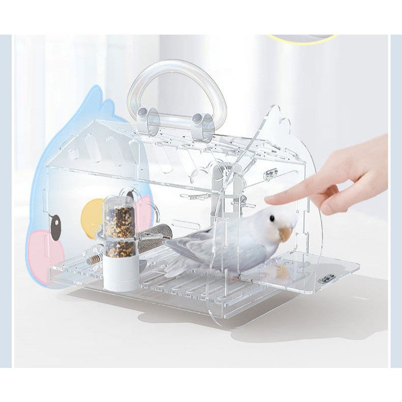 Jonsanty Transparent Travel Carrier for Birds
