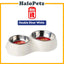 Dogit Double Diner Dish Bowl & feeders for Dog & Cat (Capacity: 350Ml & 160Ml)