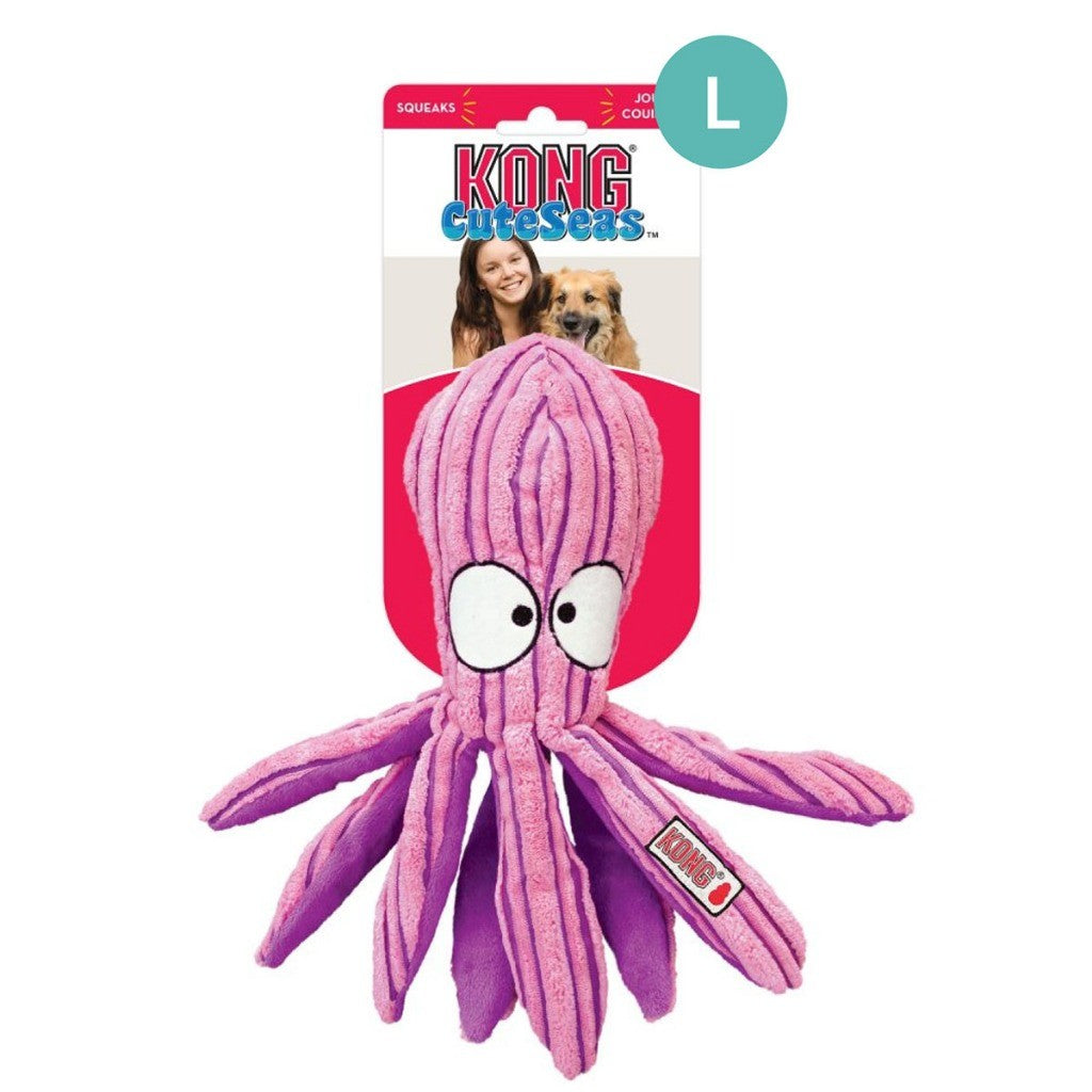 Kong Cuteseas Plush Dog Toy | Octopus | Whale | Shark | Seahorse