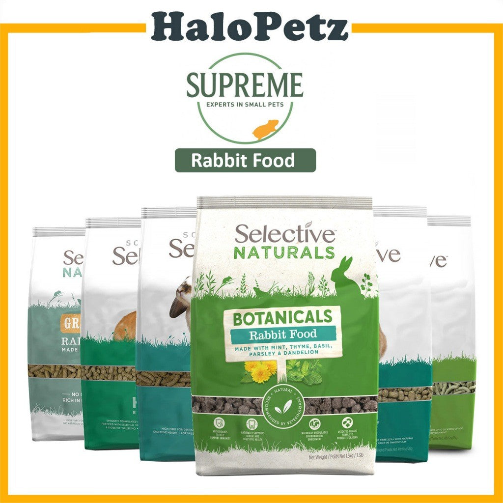 Supreme Science Selective Rabbit Food | Junior, House, Adult, Mature, Grain-Free, Botanical