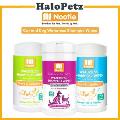Nootie Waterless Shampoo Wipes 70cts Dog & Cat