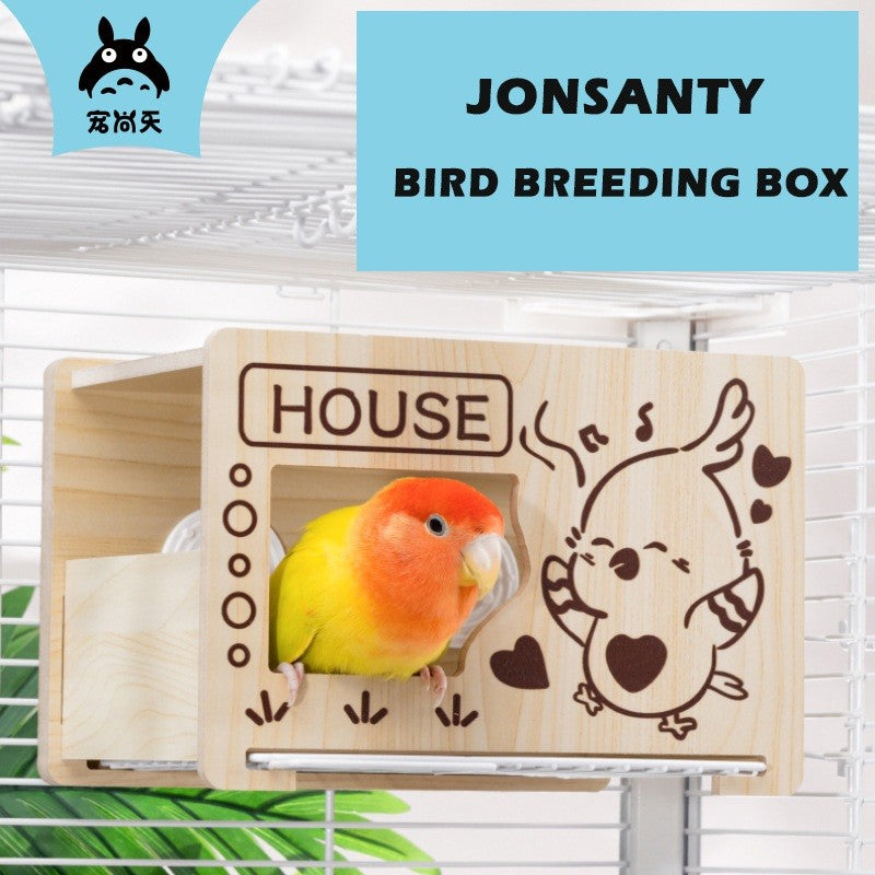 Jonsanty Wooden Bird Breeding Nest Box