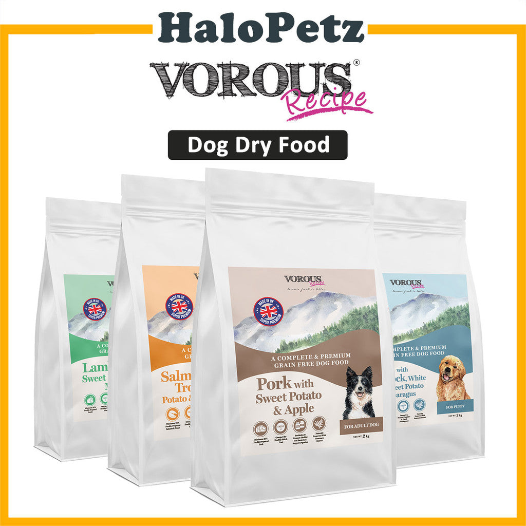 Vorous Grain-Free Dog Dry Food | Puppy | Adult | Small Breed | Pork, Salmon, Lamb