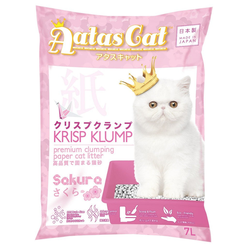 Aatas Cat Krisp Klump Paper Cat Litter,7L