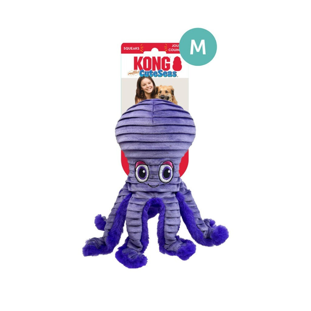 Kong Cuteseas Plush Dog Toy | Octopus | Whale | Shark | Seahorse