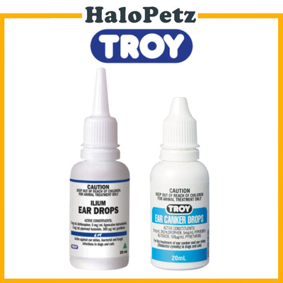 Troy Ilium Ear Mite Canker Drops 20 ml Cat Dog