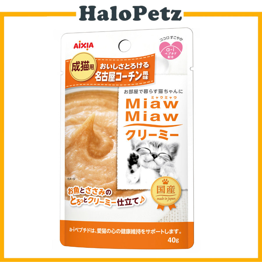 Aixia Miaw Miaw Cream Wet Food 40g For Cats | Topper