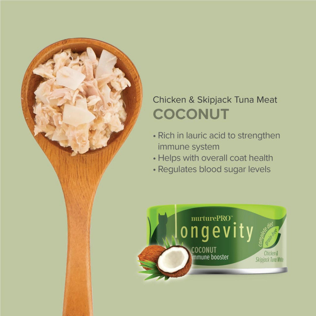 [Carton] NurturePRO Longevity Chicken & Tuna Wet Cat Food 80g