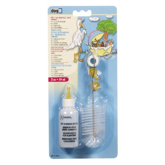 Dogit Pet Nursing Bottle 2oz & 4oz Feeding for Puppies & Kittens