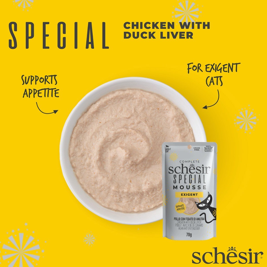 Schesir After Dark Wet Food for Adult Cats 80g - Broth, Pate, Mousse