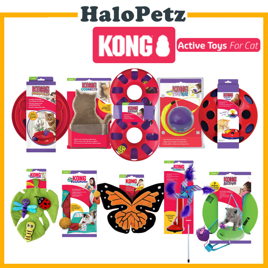 Kong Cat Active Toys | Connects | Crackles | Pull-A-Partz