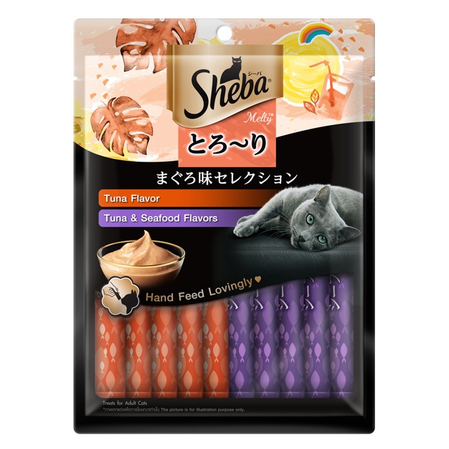 Sheba Melty Cat Treats 20 Sticks | Moochie Purée 25 Sticks | Lickable Cat Treats Bundle