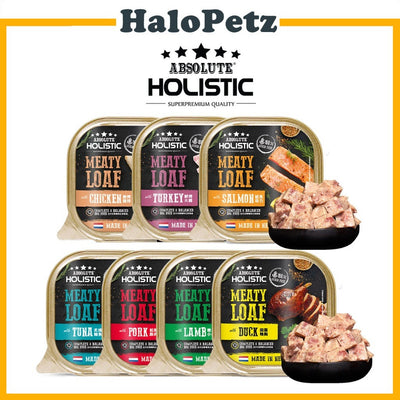 Absolute Holistic Meatloaf Dog Tray Food 100g | Salmon Lamb Duck | Wet Dog Food