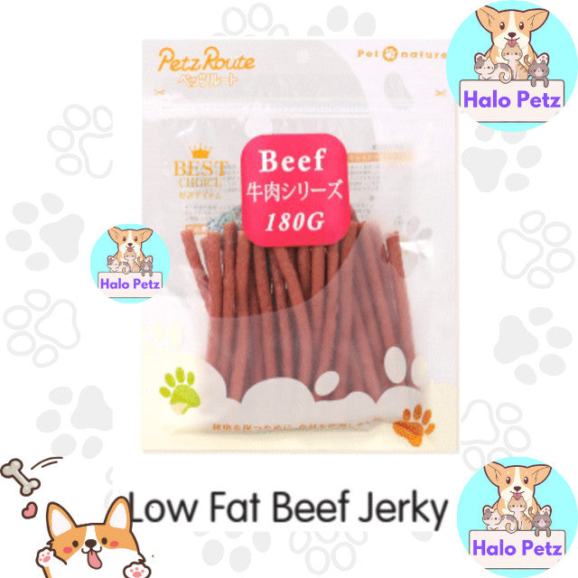 Petz Route Dog Treat 180g -| Beef, Duck, Pork, Lamb Jerky
