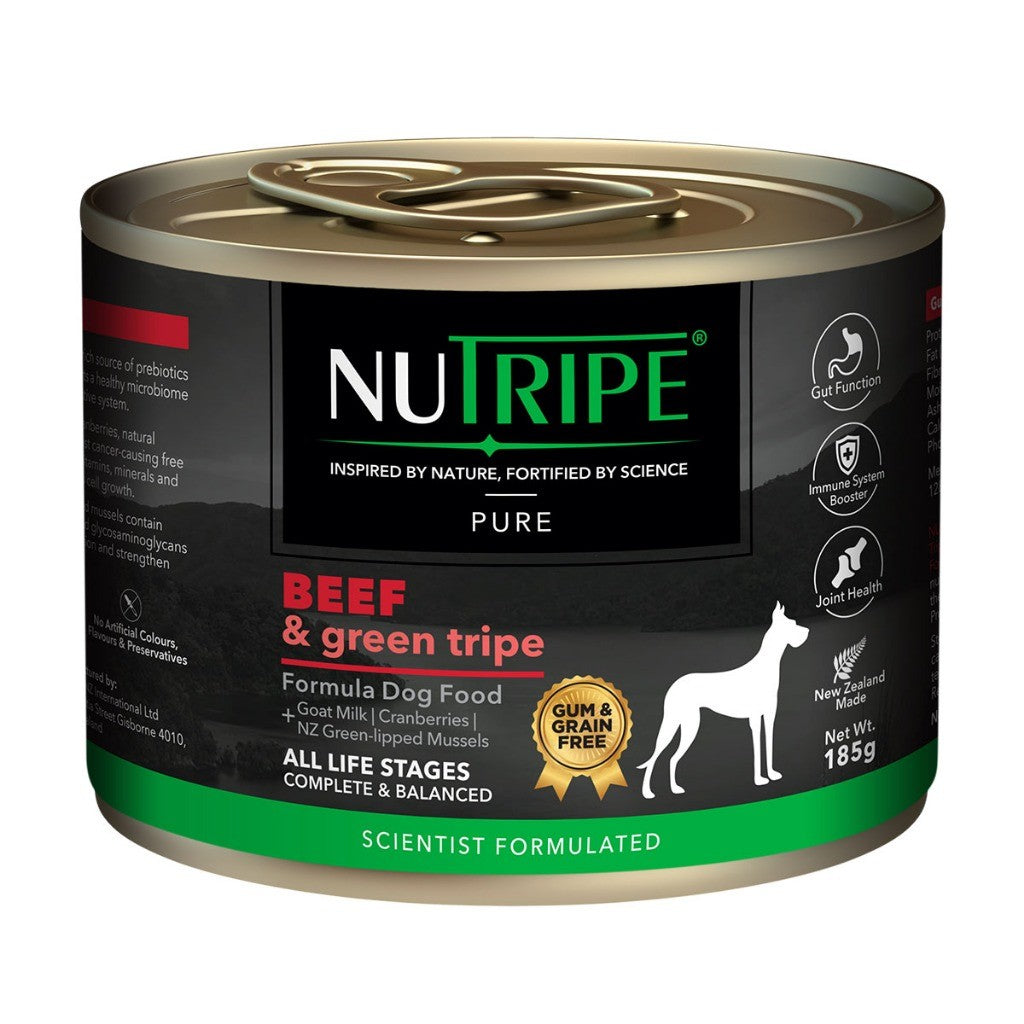 Nutripe Pure with Green Tripe Dog Wet Food 185g
