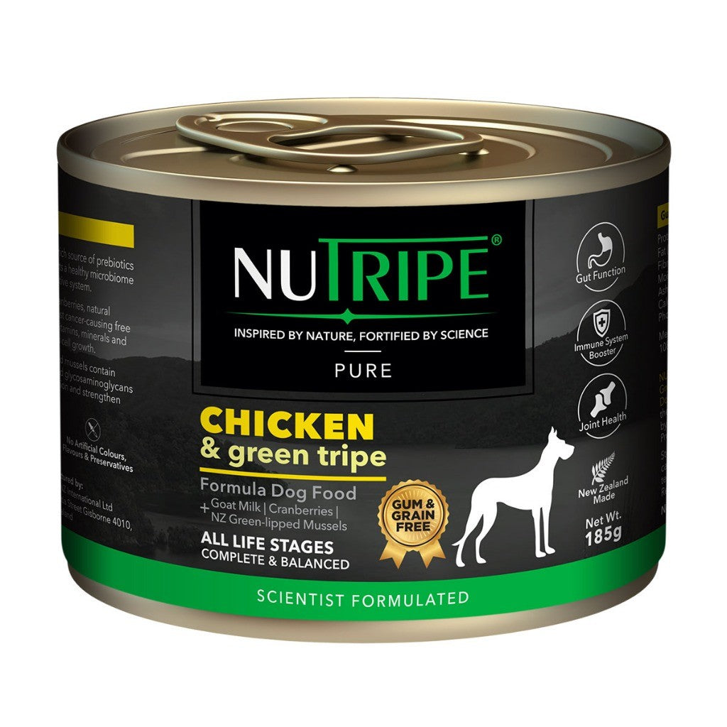 Nutripe Pure with Green Tripe Dog Wet Food 185g