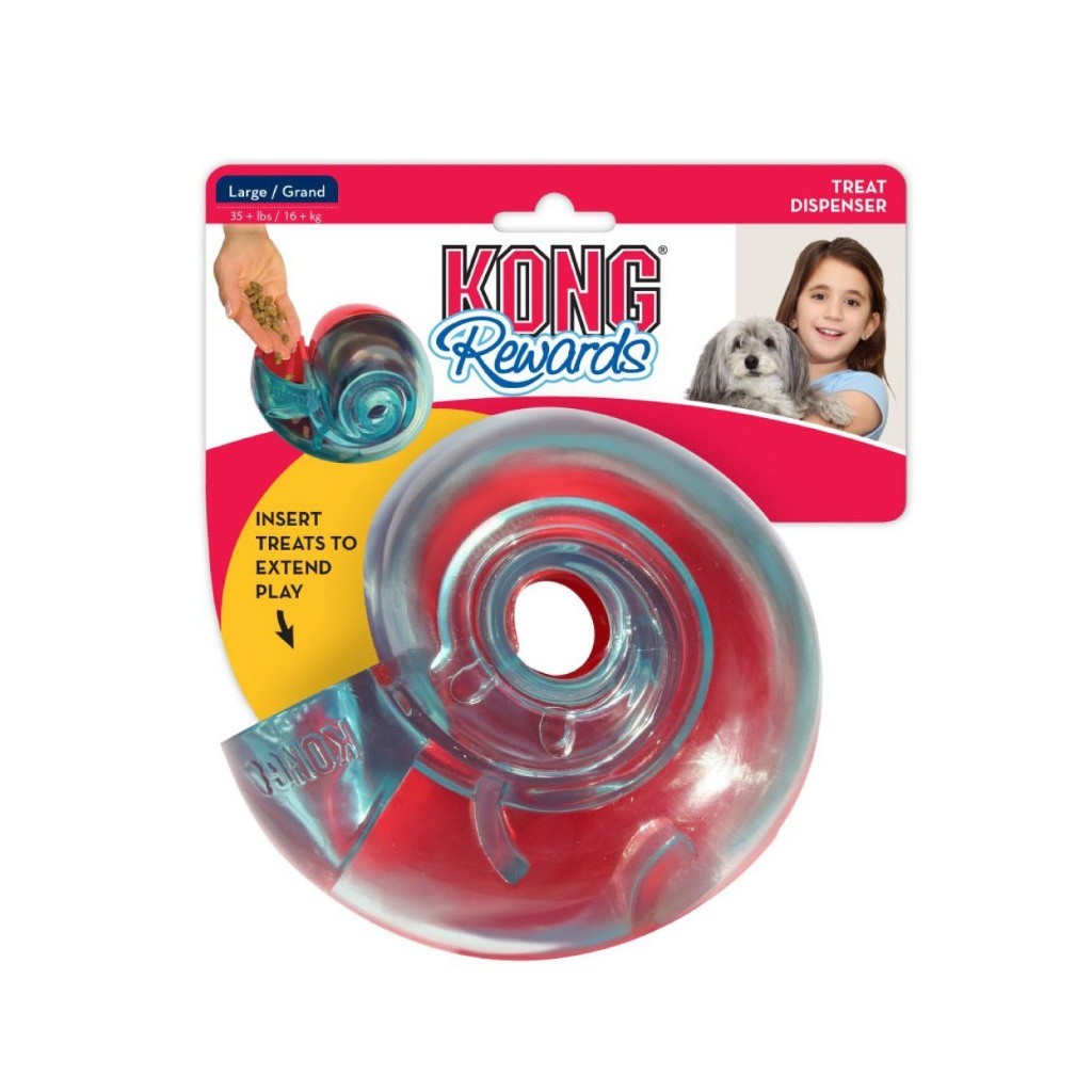 Kong Interactive Treat Dispenser Dog Toy | Rewards | Replay | Gyro | Bamboo | Wobbler | Bone (Random Color)