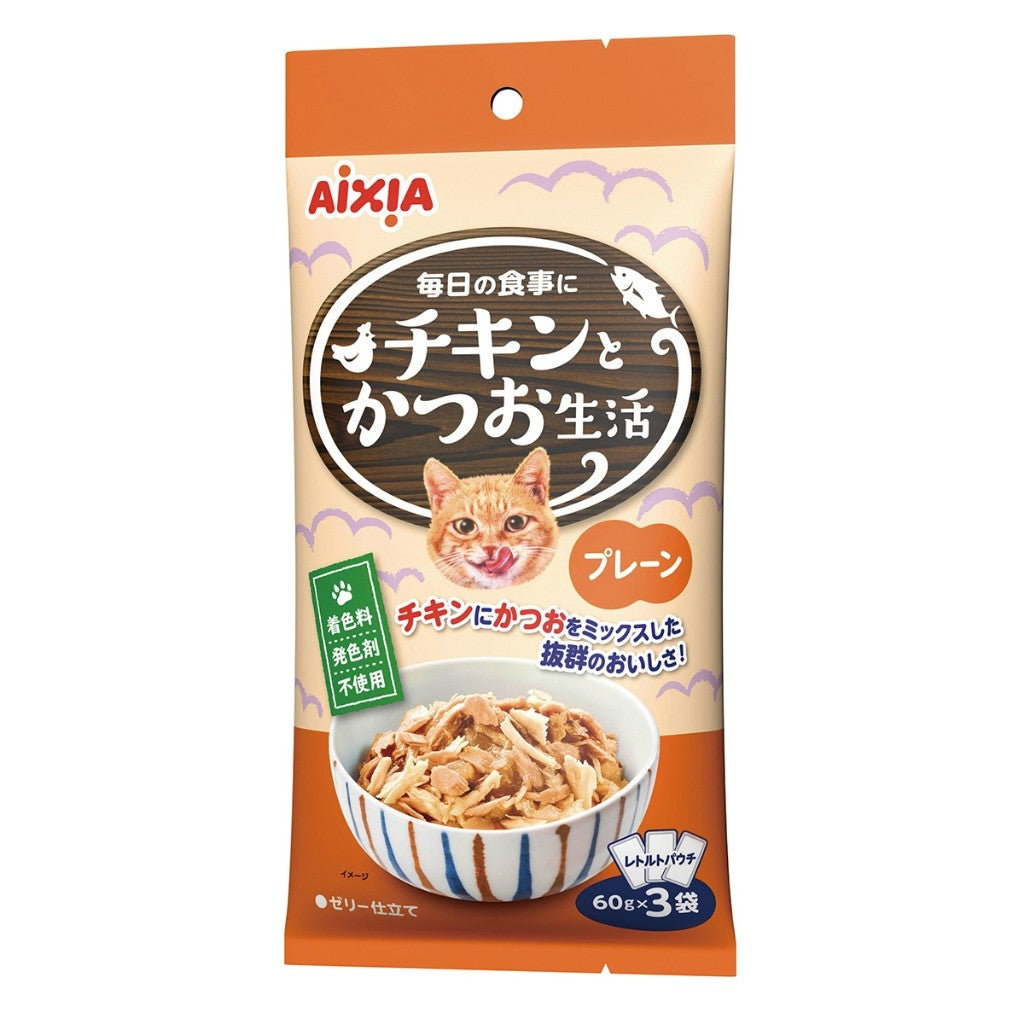 Aixia Fish & Meat Life - Wet Cat Foods 60g x 3