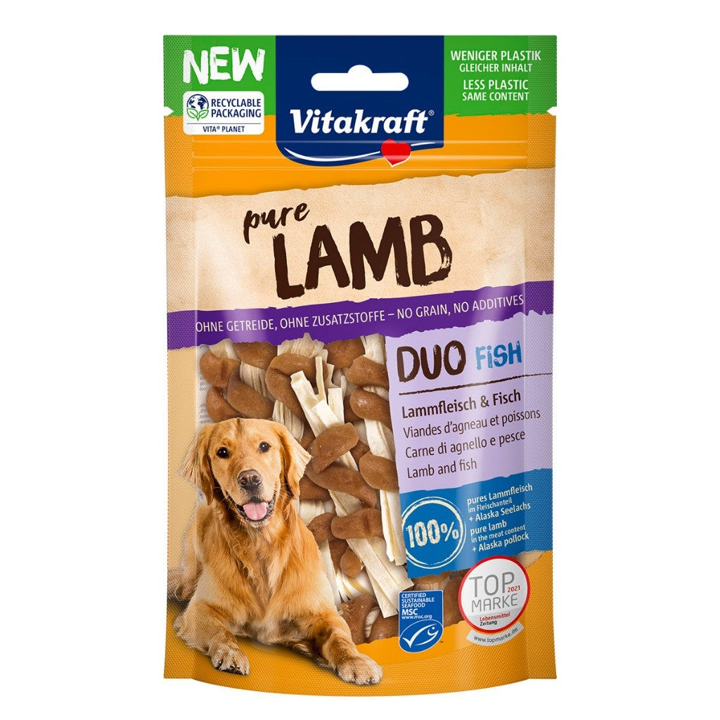 Vitakraft Pure Dog Treats Snacks 80g | Chicken, Lamb, Beef, Duck, Ham
